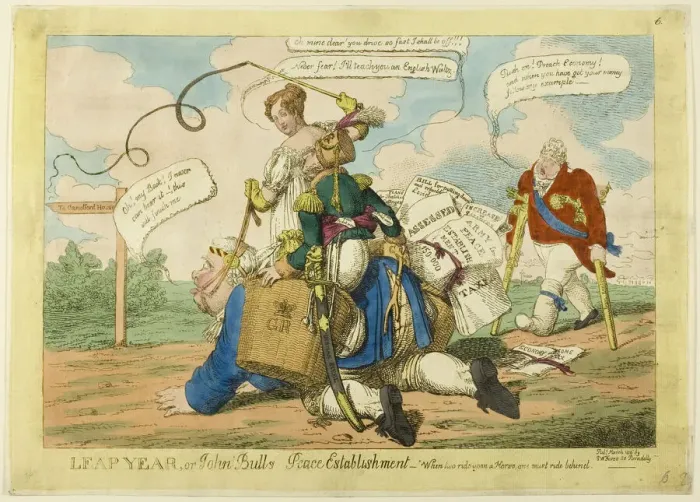Framed Print : Leap Year, published March 1816. Creator: Charles Williams Framed Print : Leap Year, published March 1816. Creator: Charles Williams