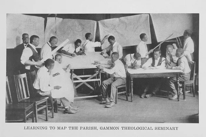 Framed Print : Learning to map the Parish, Gammon Theological Seminary, 1922. Creator: Unknown Framed Print : Learning to map the Parish, Gammon Theological Seminary, 1922. Creator: Unknown
