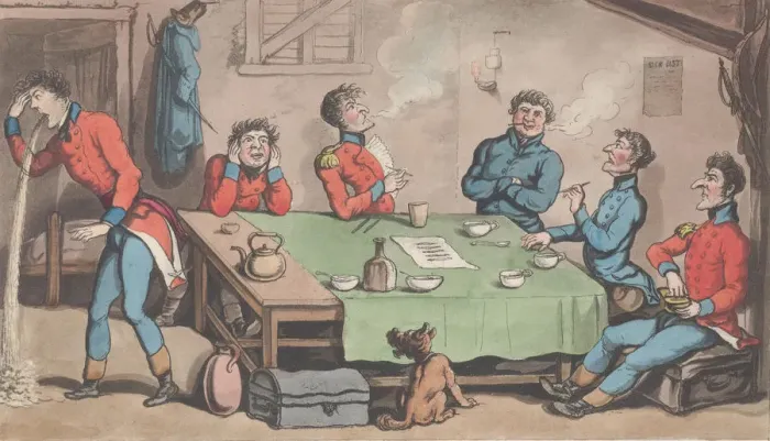 Framed Print : Learning to Smoke and Drink Grog, from The Military Adventures of Johnny Framed Print : Learning to Smoke and Drink Grog, from The Military Adventures of Johnny