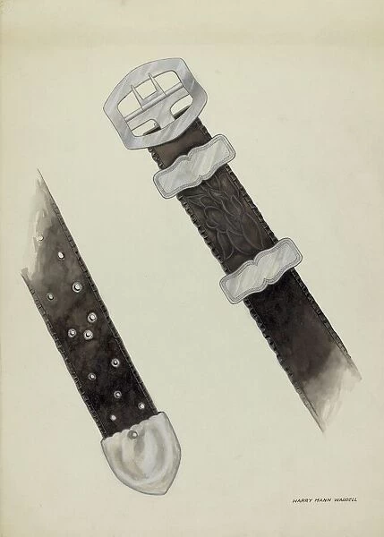 Leather Belt, c. 1936. Creator: Harry Mann Waddell