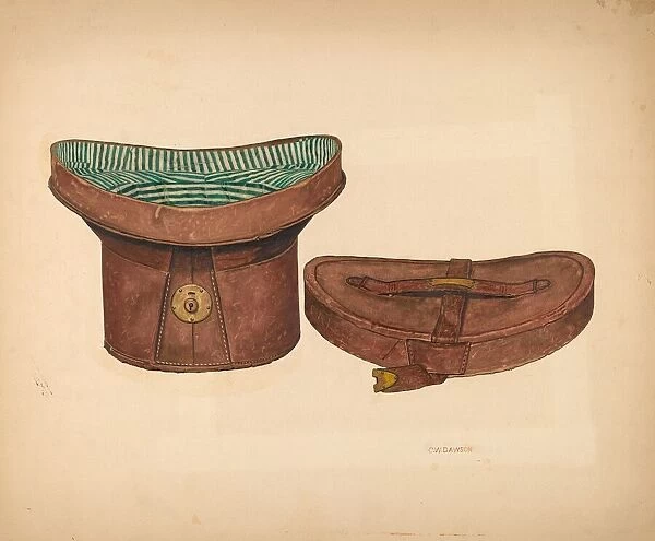 Leather Hat Box, c. 1940. Creator: Clarence W Dawson