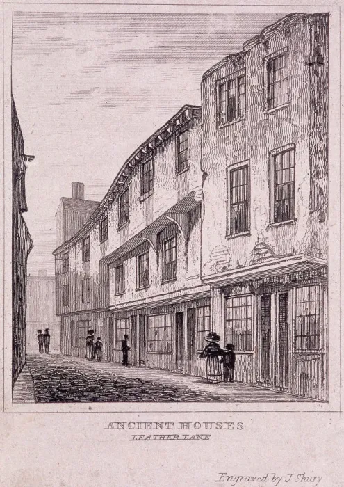 Framed Print : Leather Lane, London, c1830. Artist: J Shury Framed Print : Leather Lane, London, c1830. Artist: J Shury