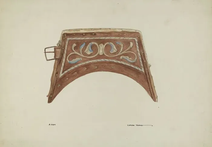 Framed Print : Leather Purse Top, c. 1940. Creator: Lyman Young Framed Print : Leather Purse Top, c. 1940. Creator: Lyman Young