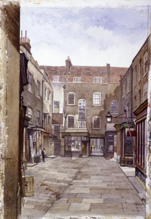 Framed Print : Leather Sellers Buildings, London Wall, London, 1883. Artist: John Crowther Framed Print : Leather Sellers Buildings, London Wall, London, 1883. Artist: John Crowther