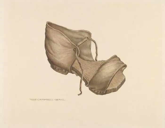 Framed Print : Leather Shoe, c. 1940. Creator: Rose Campbell-Gerke Framed Print : Leather Shoe, c. 1940. Creator: Rose Campbell-Gerke