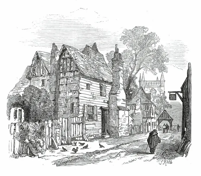 Framed Print : Leaves from a Sketch-Book - Bits of Kent: Shoreham, 1876. Creator: Unknown Framed Print : Leaves from a Sketch-Book - Bits of Kent: Shoreham, 1876. Creator: Unknown