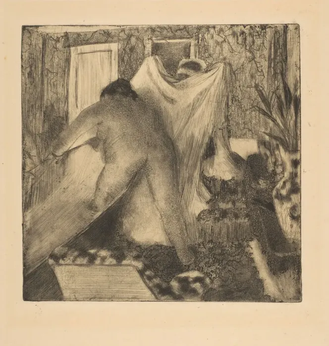Framed Print : Leaving the Bath, 1879-80. Creator: Edgar Degas Framed Print : Leaving the Bath, 1879-80. Creator: Edgar Degas