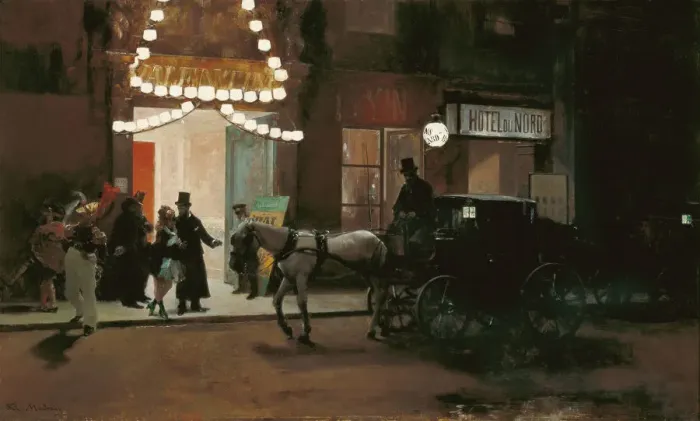 Framed Print : Leaving the Masqued Ball. Artist: Madrazo y Garreta, Raimundo de (1841-1920) Framed Print : Leaving the Masqued Ball. Artist: Madrazo y Garreta, Raimundo de (1841-1920)