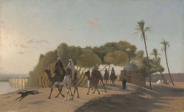 Leaving the Oasis, 1880s. Creator: Jean-Leon Gerome (French, 1824-1904)