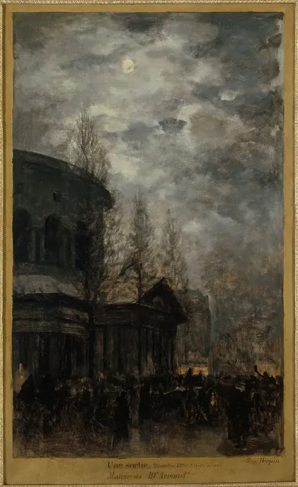 Framed Print : Leaving Paris in 1870 (Rotonde de la Villette), c12–1870. Creator: Leon-Pierre Herpin Framed Print : Leaving Paris in 1870 (Rotonde de la Villette), c12–1870. Creator: Leon-Pierre Herpin