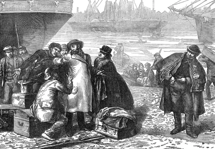 Framed Print : Leaving the Port of London, 1872. Creator: Unknown Framed Print : Leaving the Port of London, 1872. Creator: Unknown