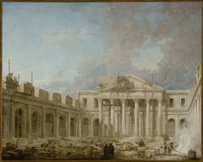 Framed Print : L'Ecole de chirurgie en construction, 1773. Creator: Hubert Robert Framed Print : L'Ecole de chirurgie en construction, 1773. Creator: Hubert Robert