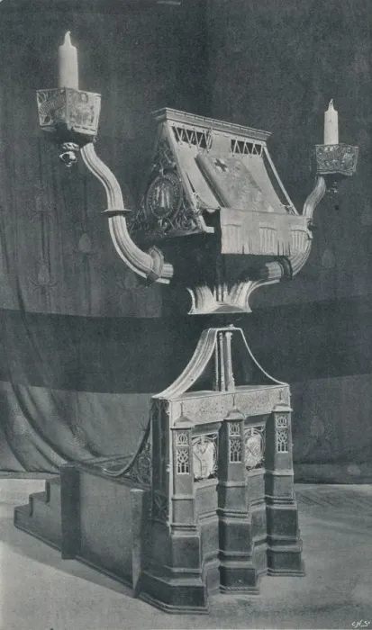 Framed Print : Lectern with Books, c1895, (1897). Artist: William Bainbridge Reynolds Framed Print : Lectern with Books, c1895, (1897). Artist: William Bainbridge Reynolds