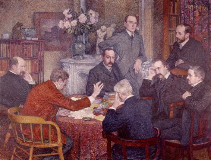Framed Print : The Lecture, 1903. Artist: Theo van Rysselberghe Framed Print : The Lecture, 1903. Artist: Theo van Rysselberghe