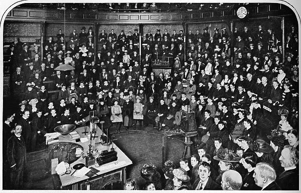 A lecture at the Royal Institution, London, c1903 (1903)