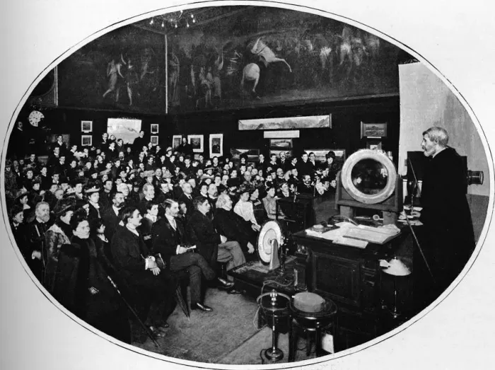 Framed Print : A lecture at the Royal Society of Arts, London, c1903 (1903) Framed Print : A lecture at the Royal Society of Arts, London, c1903 (1903)