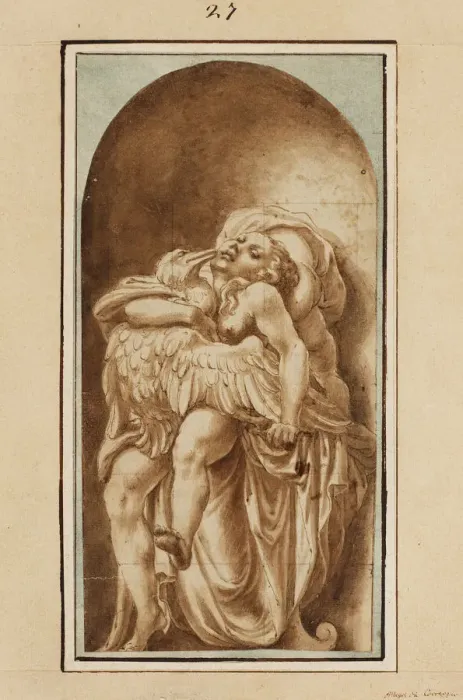 Framed Print : Leda and the Swan