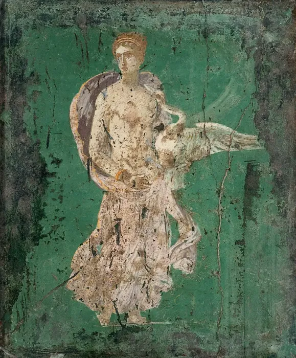 Framed Print : Leda and the Swan, 1st H. 1st cen. AD. Creator: Roman-Pompeian wall painting Framed Print : Leda and the Swan, 1st H. 1st cen. AD. Creator: Roman-Pompeian wall painting