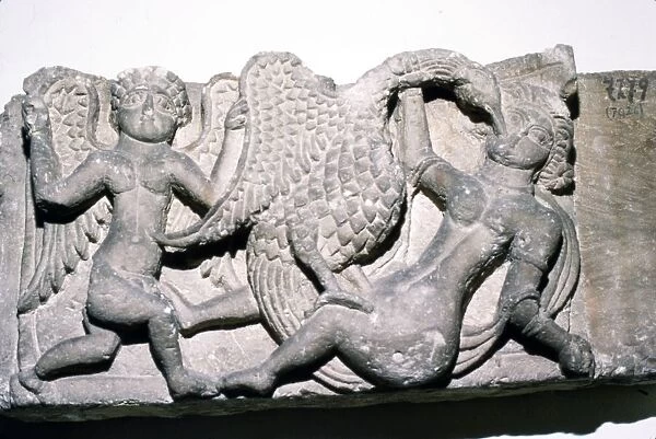 Leda and the Swan from Ahnassia, Beni-Souef, Egypt, 3rd century