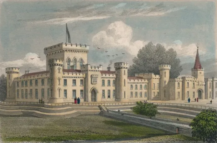 Framed Print : Lee Place, Lanarkshire, 1828. Creator: Archelaus Cruse Framed Print : Lee Place, Lanarkshire, 1828. Creator: Archelaus Cruse