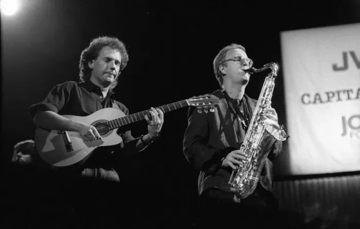 Framed Print : Lee Ritenour and Tom Scott, JVC Capital Jazz Festival, Royal Festival Hall, London, 7. 88 Framed Print : Lee Ritenour and Tom Scott, JVC Capital Jazz Festival, Royal Festival Hall, London, 7. 88