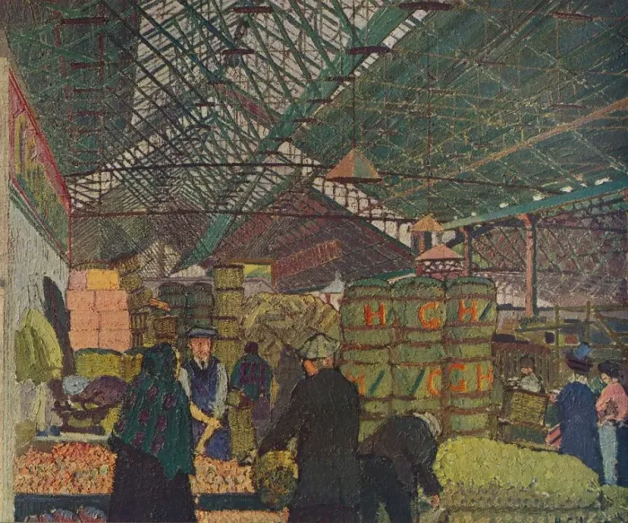 Framed Print : Leeds Market, c1913 (1935). Artist: Harold Gilman Framed Print : Leeds Market, c1913 (1935). Artist: Harold Gilman