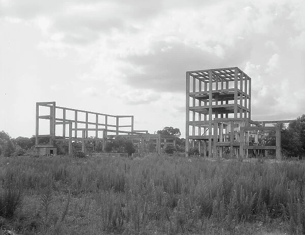 What is left of the alcohol plant, built to utilize refuse, Fullerton, Louisiana, 1937. Creator: Dorothea Lange