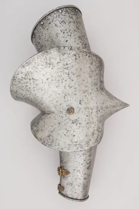 Framed Print : Left Arm Defense (Vambrace) with Elbow Reinforce, Italian, Milan, ca. 1450-60 Framed Print : Left Arm Defense (Vambrace) with Elbow Reinforce, Italian, Milan, ca. 1450-60