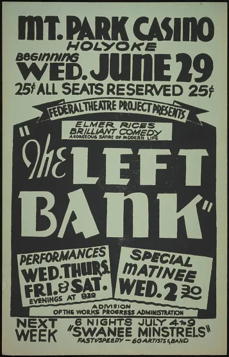 Framed Print : The Left Bank, Holyoke, MA, 1938. Creator: Unknown Framed Print : The Left Bank, Holyoke, MA, 1938. Creator: Unknown