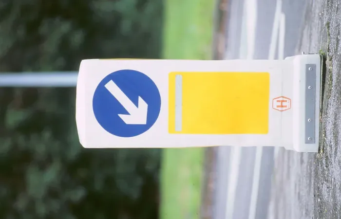 Framed Print : Keep left bollard