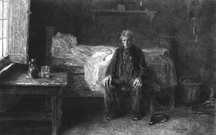 Framed Print : Nothing Left, after Josep Israels, c1880-83. Creator: Adolphe Alphonse Gery-Bichard Framed Print : Nothing Left, after Josep Israels, c1880-83. Creator: Adolphe Alphonse Gery-Bichard