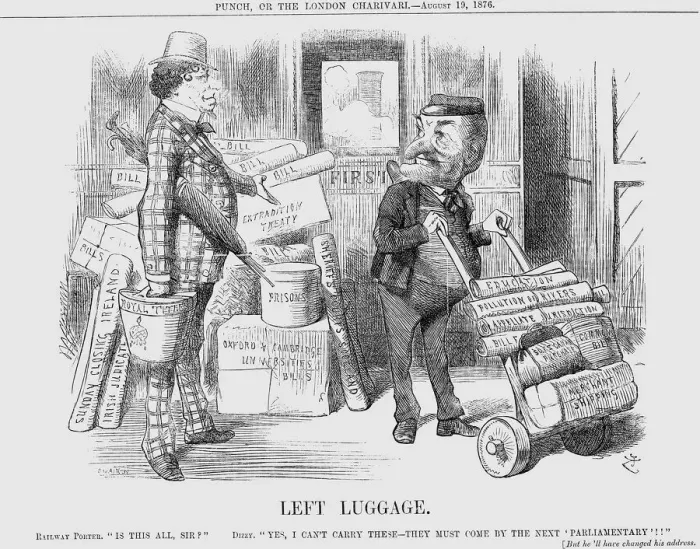 Framed Print : Left Luggage, 1876. Artist: Joseph Swain Framed Print : Left Luggage, 1876. Artist: Joseph Swain