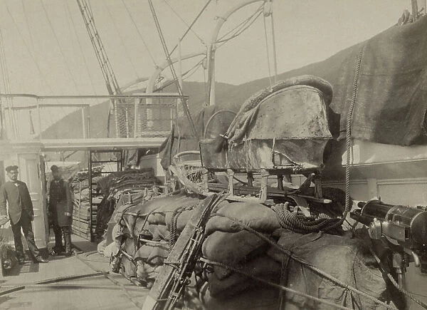 The Left Side of the Quarterdeck with Cargo for the Anadyr Expedition, 1889. Creator: Unknown