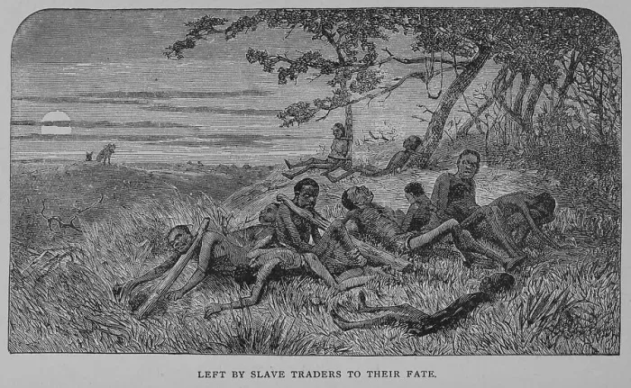 Framed Print : Left by slave traders to their fate, 1902. Creator: Unknown Framed Print : Left by slave traders to their fate, 1902. Creator: Unknown