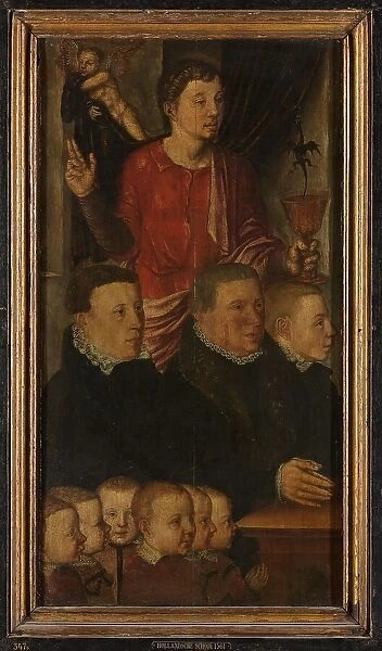 Left wing of a Memorial Triptych, formerly called the Gertz Memorial Triptych, with nine male Donor Creator: Unknown