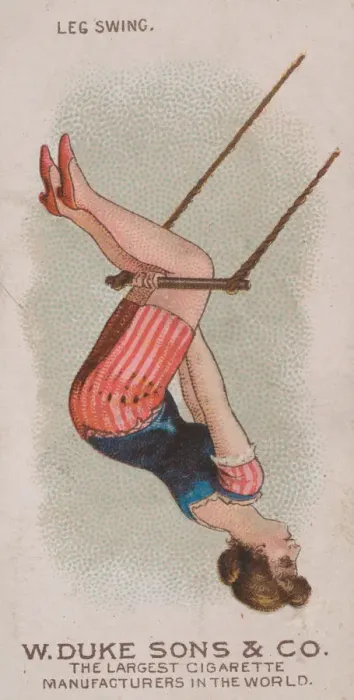 Framed Print : Leg Swing, from the Gymnastic Exercises series (N77) for Duke brand cigarettes, 1887