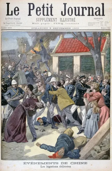 Framed Print : The legation deliver, Boxer Rebellion, China, 1900. Artist: Eugene Damblans Framed Print : The legation deliver, Boxer Rebellion, China, 1900. Artist: Eugene Damblans