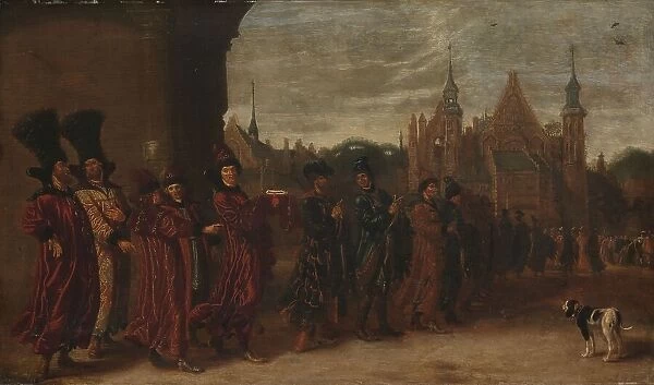 The Legation from the Tsar of Muscovy on its Way to a Meeting of the States-General in The Hague, c. Creator: Sybrand van Beest