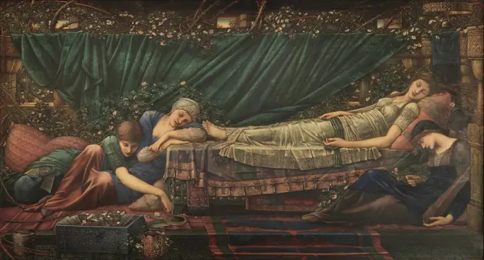 Framed Print : The Legend of Briar Rose: The Sleeping Beauty, 1885-1890. Creator: Burne-Jones, Sir Edward Coley Framed Print : The Legend of Briar Rose: The Sleeping Beauty, 1885-1890. Creator: Burne-Jones, Sir Edward Coley
