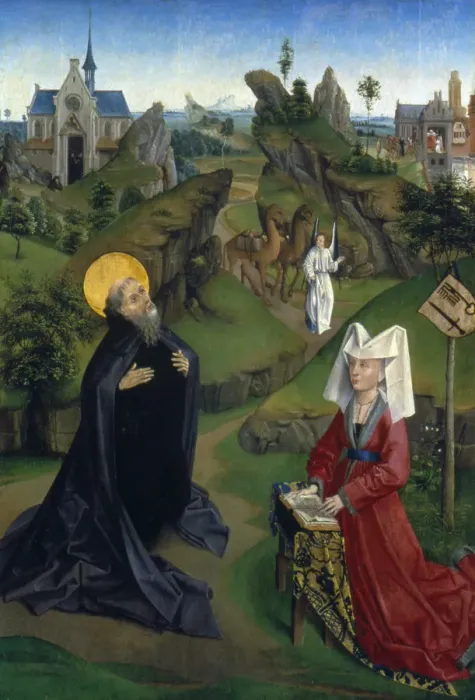 Framed Print : The Legend of St Antony, c1450 Framed Print : The Legend of St Antony, c1450