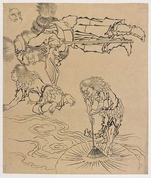 Legendary beings, late 18th-early 19th century. Creator: Hokusai