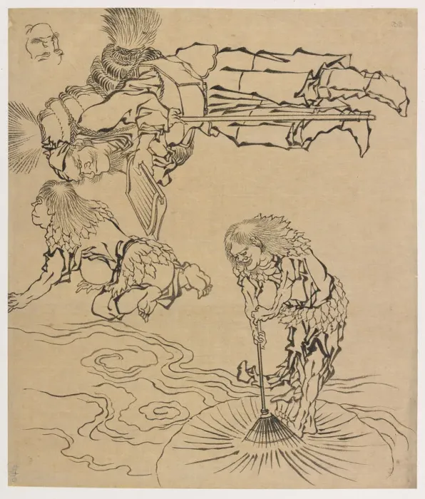 Framed Print : Legendary beings, late 18th-early 19th century. Creator: Hokusai Framed Print : Legendary beings, late 18th-early 19th century. Creator: Hokusai