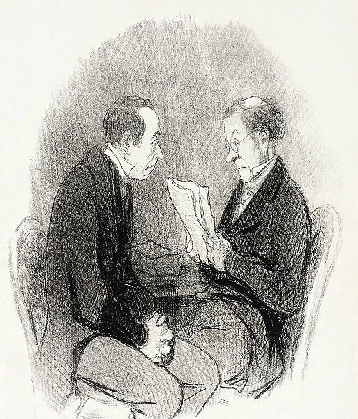 Un Léger Manuscrit, 1845. Creator: Honore Daumier