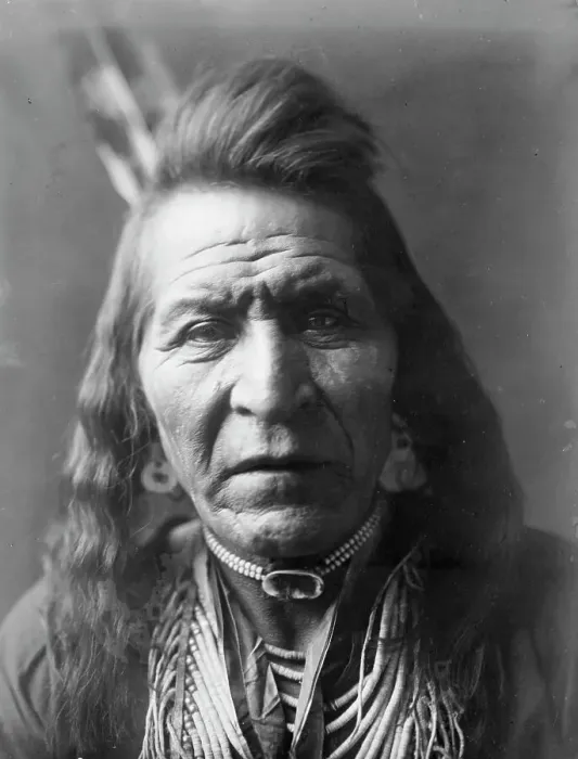 Framed Print : Two Leggings, c1908. Creator: Edward Sheriff Curtis Framed Print : Two Leggings, c1908. Creator: Edward Sheriff Curtis