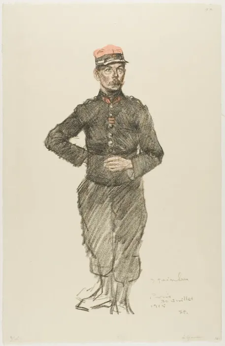 Framed Print : Legionnaire, 5663. Creator: Theophile Alexandre Steinlen Framed Print : Legionnaire, 5663. Creator: Theophile Alexandre Steinlen