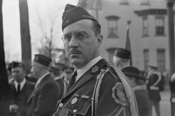 Framed Print : Legionnaire, Bethlehem, Pennsylvania, 1935. Creator: Walker Evans Framed Print : Legionnaire, Bethlehem, Pennsylvania, 1935. Creator: Walker Evans