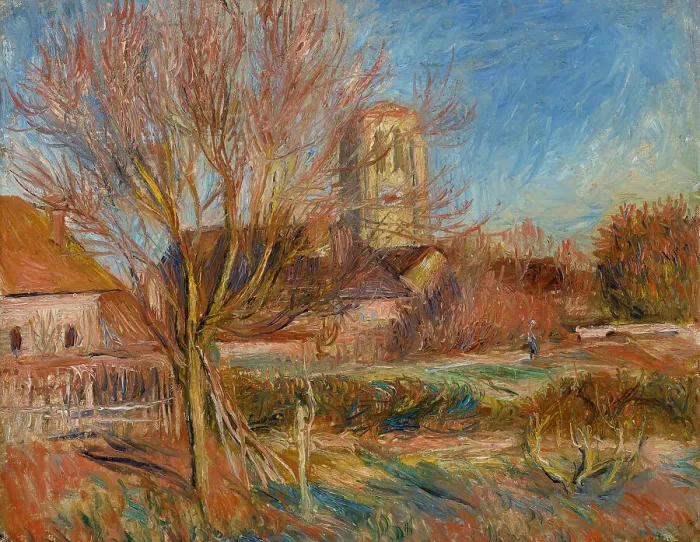 Framed Print : L'église à Essoyes, c 1900. Creator: Renoir, Pierre Auguste (1841-1919) Framed Print : L'église à Essoyes, c 1900. Creator: Renoir, Pierre Auguste (1841-1919)
