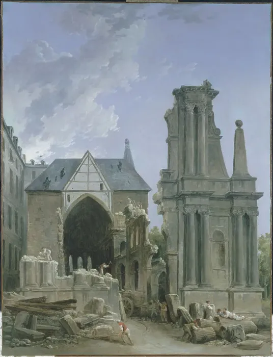 Framed Print : L'Eglise des Feuillants en démolition, c1804. Creator: Hubert Robert Framed Print : L'Eglise des Feuillants en démolition, c1804. Creator: Hubert Robert