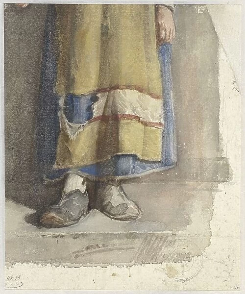 Legs and feet of standing female figure, 1865-1930. Creator: Jac van Looij