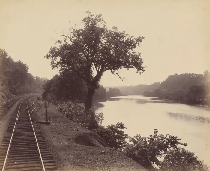 Framed Print : The Lehigh, At Turkey Run, c. 1895. Creator: William H Rau Framed Print : The Lehigh, At Turkey Run, c. 1895. Creator: William H Rau